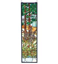 Meyda Black 74037 - 12"W X 44"H Tiffany Foxgloves Stained Glass Window