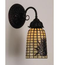 Meyda Black 74047 - 5" Wide Pine Barons Wall Sconce