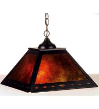 Meyda Black 76313 - 16" Square Diamond Trim Pendant