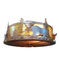 Meyda Black 77902 - 18.5" Wide Moose at Dusk Flushmount