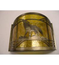 Meyda Black 81054 - 12" Wide Wolf on the Loose Wall Sconce