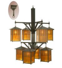 Meyda Black 81396 - 42" Wide Castille 8 Light Two Tier Chandelier