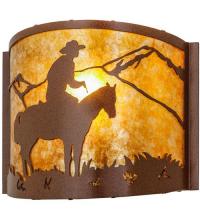 Meyda Black 81570 - 12" Wide Cowboy Wall Sconce