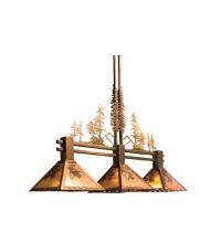 Meyda Black 82171 - 45"L Winter Pine Tall Pines 3 LT Island Pendant