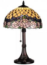 Meyda Black 82304 - 19" High Jeweled Rose Table Lamp