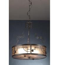 Meyda Black 82483 - 25" Wide Revival Deco Inverted Pendant