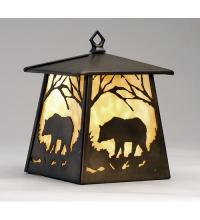 Meyda Black 82639 - 7.5"W Bear at Dawn Hanging Wall Sconce