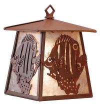 Meyda Black 82654 - 7.5"W Tropical Fish Hanging Wall Sconce