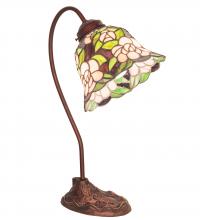 Meyda Black 82790 - 18" High Begonia Desk Lamp