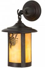 Meyda Black 90973 - 10"W Fulton Winter Pine Wall Sconce