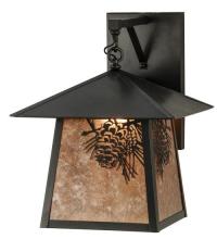 Meyda Black 93138 - 16"W Stillwater Winter Pine Hanging Wall Sconce