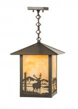 Meyda Black 96355 - 16" Square Seneca Deer Creek Pendant