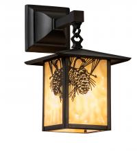 Meyda Black 96567 - 7" Wide Seneca Pine Cone Hanging Wall Sconce