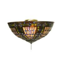 Meyda Black 97659 - 16"W Fleur-de-lis Fan Light Fixture