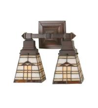 Meyda Black 98200 - 12" Wide Arrowhead Mission 2 Light Wall Sconce