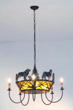 Meyda Black 98408 - 32" Wide Big Dogs 5 Light Chandelier