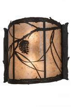 Meyda Black 98413 - 15"W Whispering Pines Wall Sconce