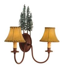 Meyda Black 98727 - 14.5"W Tall Pines 2 LT Wall Sconce