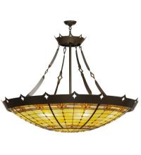 Meyda Black 98958 - 54"W Fleur-de-Lite Inverted Pendant