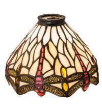 Meyda Black 99247 - 7" Wide Tiffany Hanginghead Dragonfly Shade