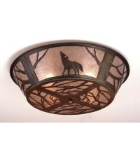 Meyda Yellow 10010 - 22" Wide Wolf on the Loose Flush Mount