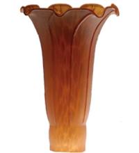 Meyda Yellow 10208 - 4" Wide X 6" High Amber Pond Lily Shade