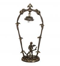 Meyda Yellow 10243 - 19" High Cherub With Violin Mini Lamp