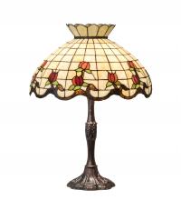 Meyda Yellow 104175 - 26" High Roseborder Table Lamp