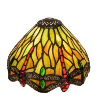 Meyda Yellow 10521 - 7" Wide Tiffany Hanginghead Dragonfly Shade