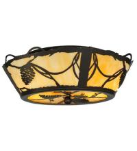 Meyda Yellow 114752 - 16" Wide Pinecone Flushmount