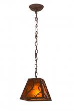 Meyda Yellow 115336 - 8"Sq Branches Pendant