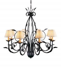 Meyda Yellow 116649 - 36" Wide Bordeaux 8 Light Chandelier