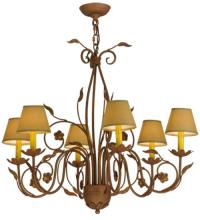 Meyda Yellow 116650 - 31"W Bordeaux 6 LT Chandelier