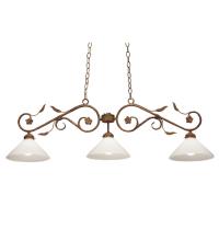 Meyda Yellow 120175 - 48" Long Bordeaux 3 Light Island Pendant