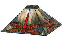 Meyda Yellow 12203 - 13" Square Prairie Dragonfly Shade