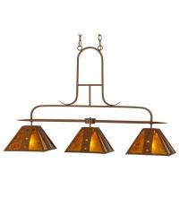 Meyda Yellow 115682 - 48" Long Hanford 3 Light Island Pendant