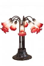 Meyda Yellow 12301 - 22"H Pink/White Pond Lily 10 LT Table Lamp