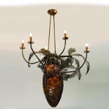 Meyda Yellow 12363 - 29.5"W Pinecone 5 Arm Chandelier