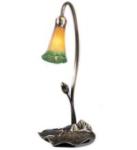 Meyda Yellow 12386 - 16" High Amber/Green Pond Lily Accent Lamp