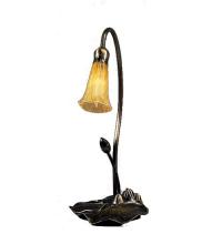 Meyda Yellow 12432 - 16" High Amber Pond Lily Accent Lamp