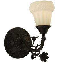 Meyda Yellow 126018 - 7" Wide White Puffy Rose Wall Sconce