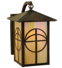 Meyda Yellow 126142 - 7"W Seneca Circle Cross Curved Arm Wall Sconce