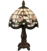 Meyda Yellow 132340 - 12" High Roseborder Mini Lamp