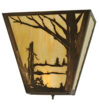 Meyda Yellow 133143 - 13"W Quiet Pond Right Wall Sconce