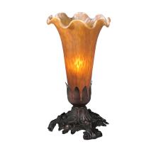 Meyda Yellow 13359 - 7" High Amber Pond Lily Victorian Mini Lamp