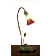 Meyda Yellow 13509 - 16" High Pink/White Pond Lily Accent Lamp