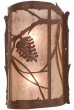 Meyda Yellow 136272 - 10"W Whispering Pines Wall Sconce