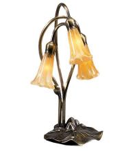 Meyda Yellow 13636 - 16" High Amber Pond Lily 3 Light Accent Lamp