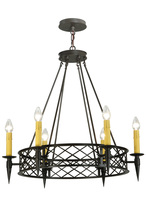 Meyda Yellow 139014 - 33" Wide Topridge 6 LT Chandelier