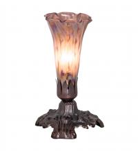 Meyda Yellow 14358 - 7" High Purple Iridescent Pond Lily Mini Lamp